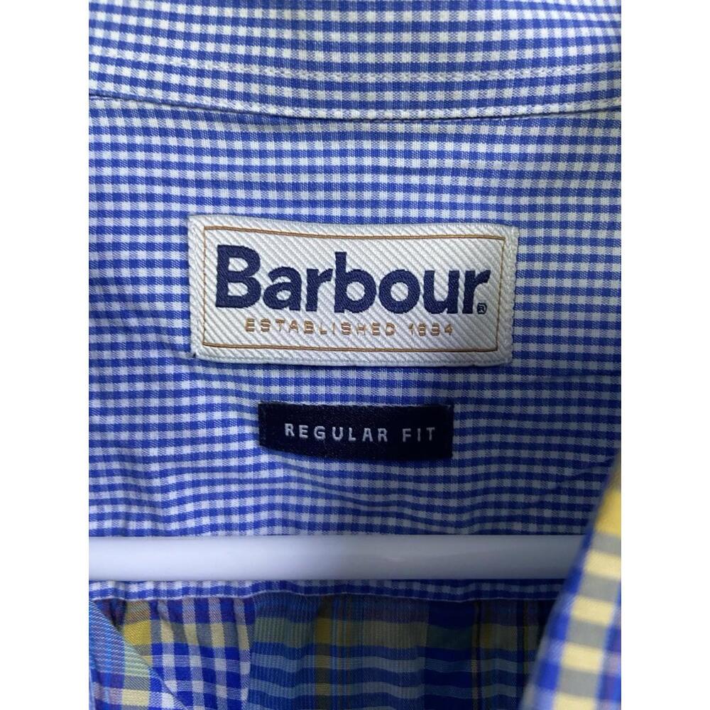 BARBOUR L94716 Men's Multicolor Gerald Tailored Fit Madras Sport Shirt Size 3XL - Picture 4 of 10